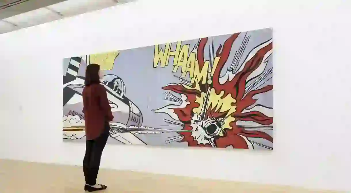 Roy Lichtenstein’s Whaam! (1963) on display at Tate Liverpool