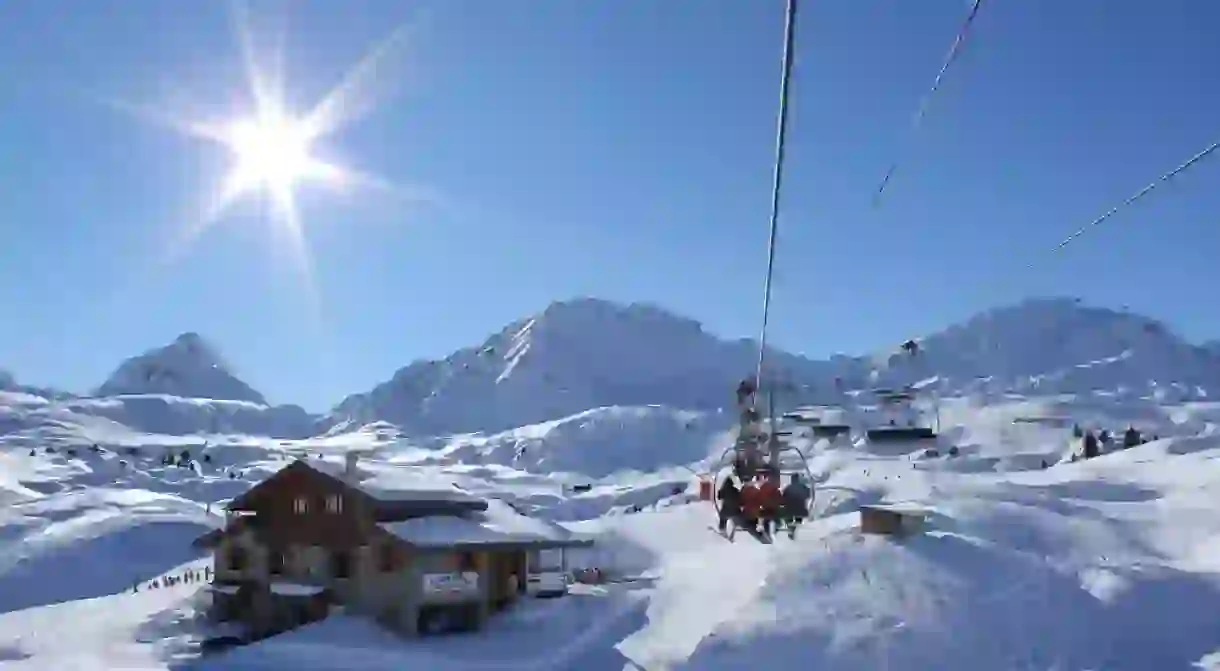 The ski resort of Serre Chevalier in the south of France