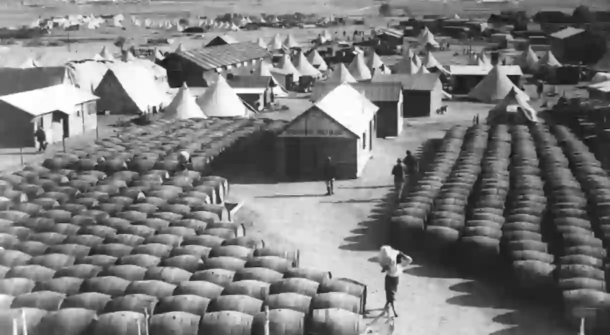 Wine rations for the troops in 1915