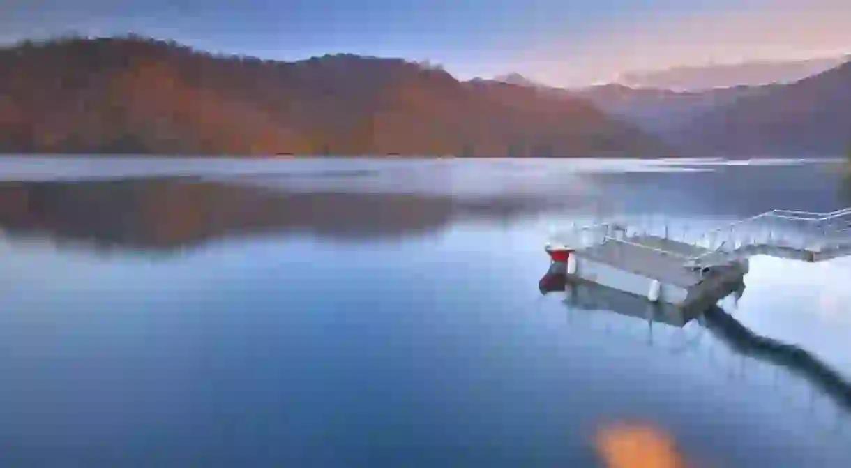 View of the mountain lake of Goygol