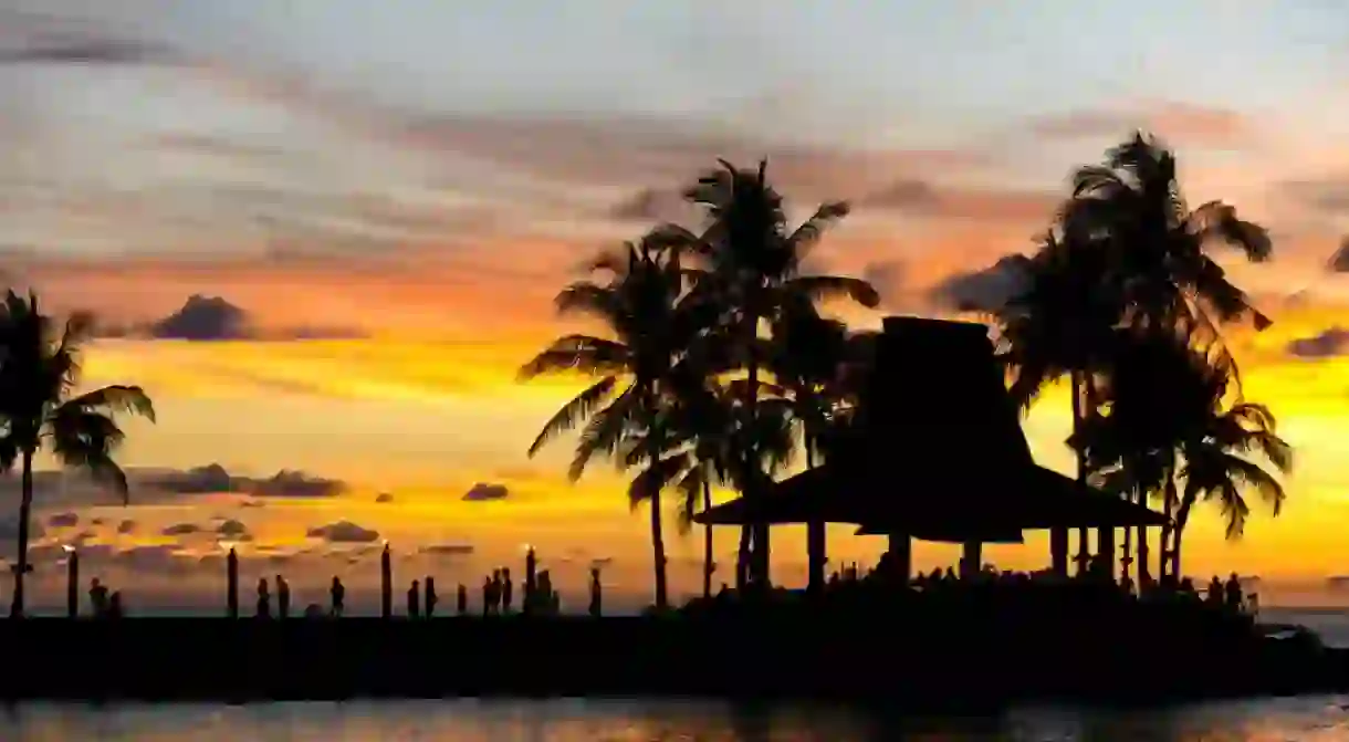 Sunset in Tanjung Aru Beach, Sabah