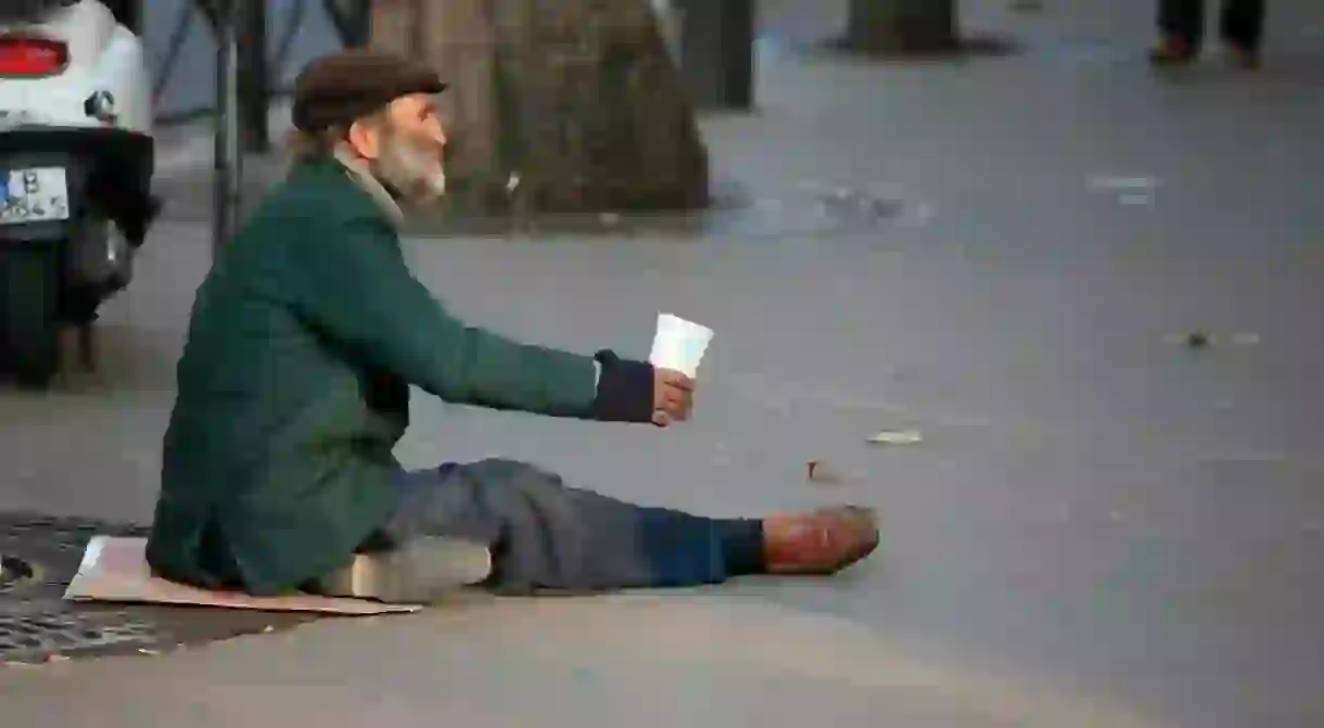 Homeless man, Paris