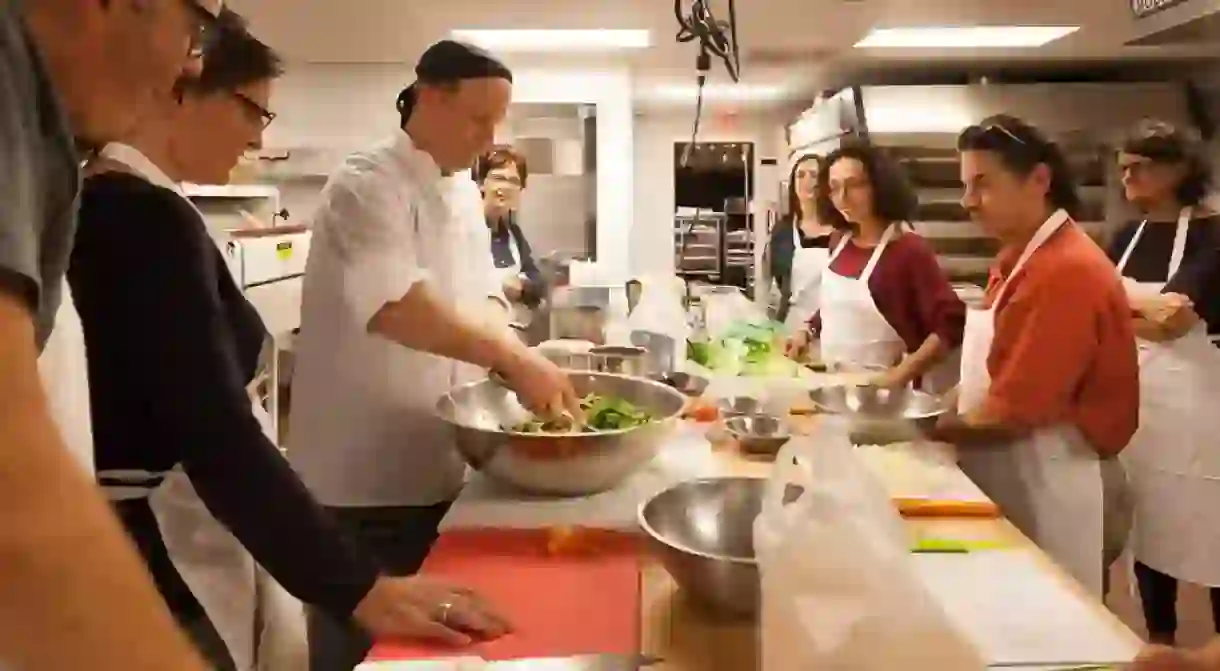 Freeman Gunnell leading a class at Cornwall Bakery