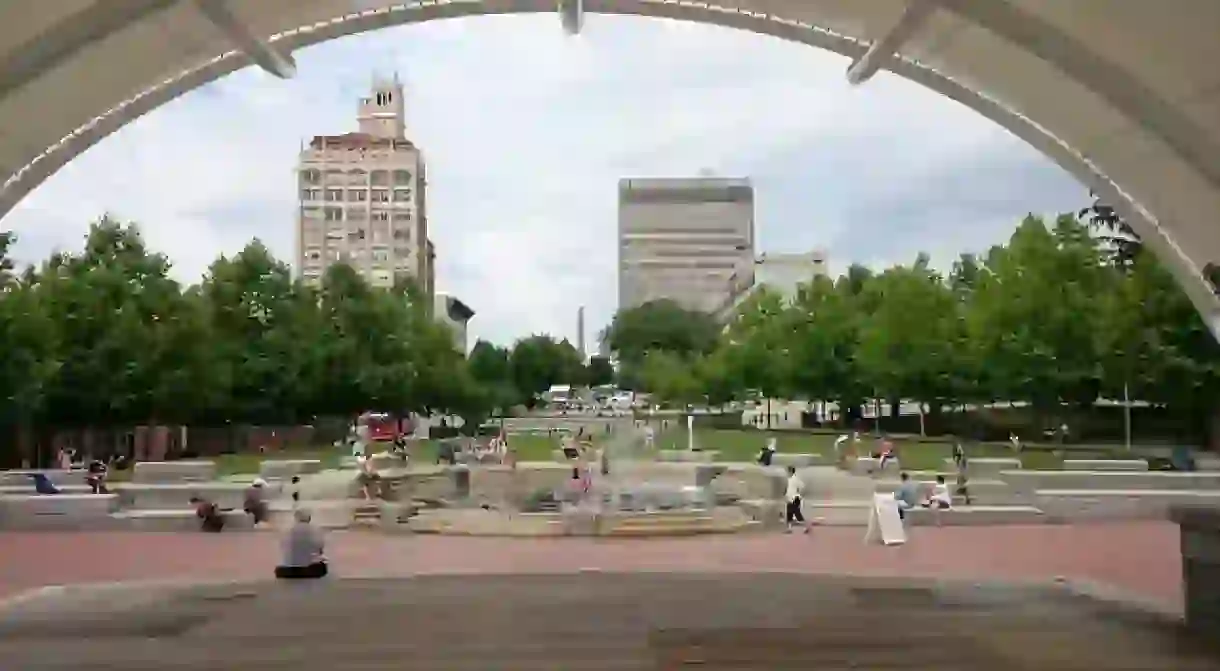 Pack Square and city hall, Asheville