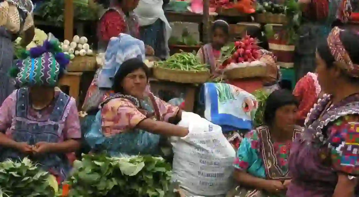 The market at Almolonga, Guatemala