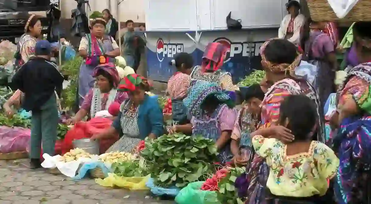 The market at Almolonga, Guatemala