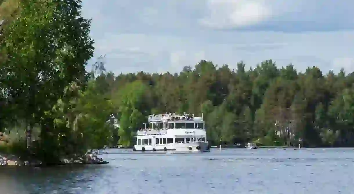 Cruise ship arriving in Kuopio