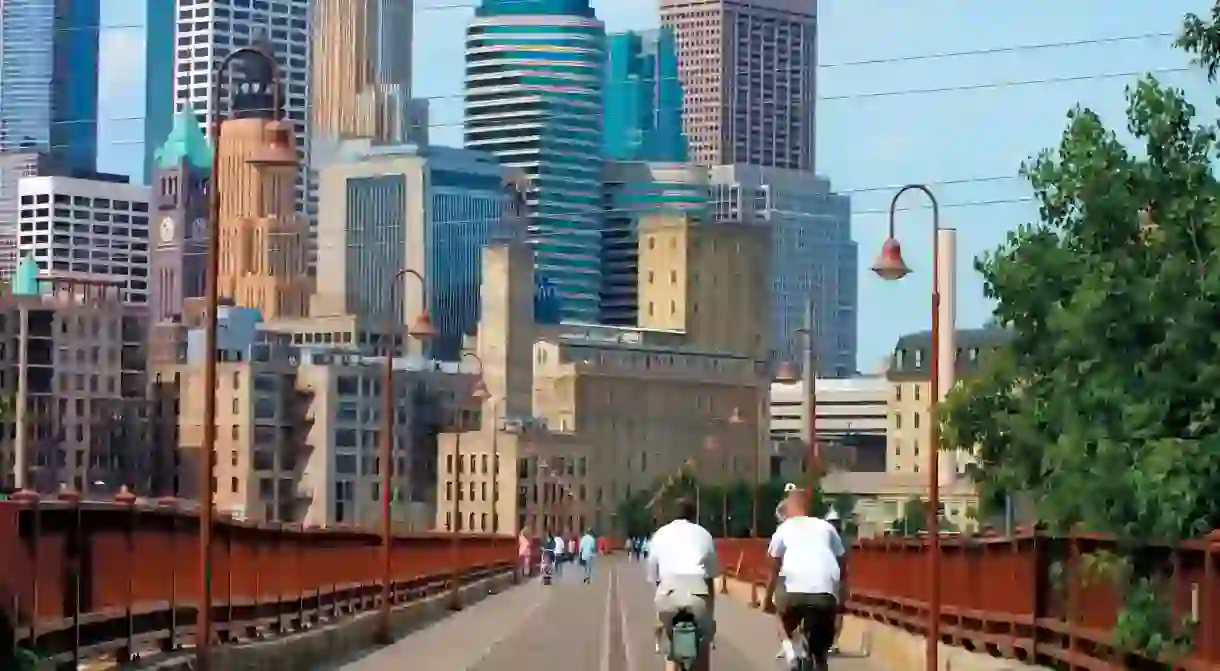 Minneapolis Skyline from the Stone Arch Bridge