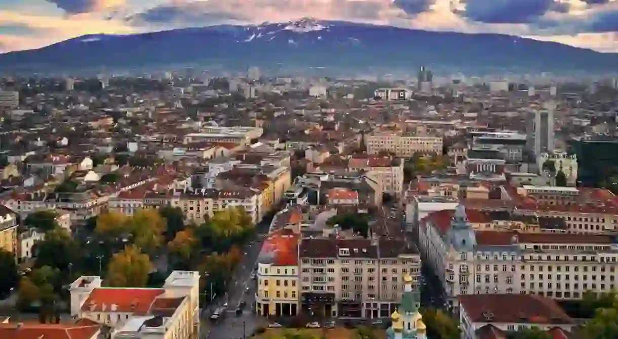 The center of Sofia from above