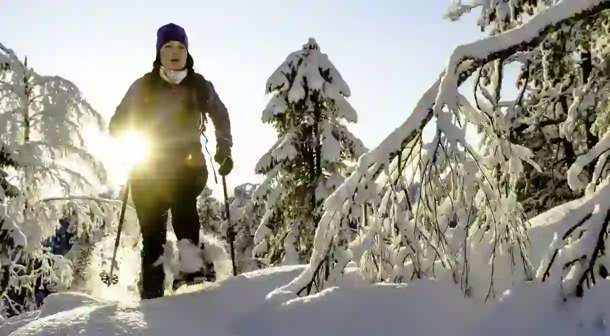 Snowshoeing in Finland