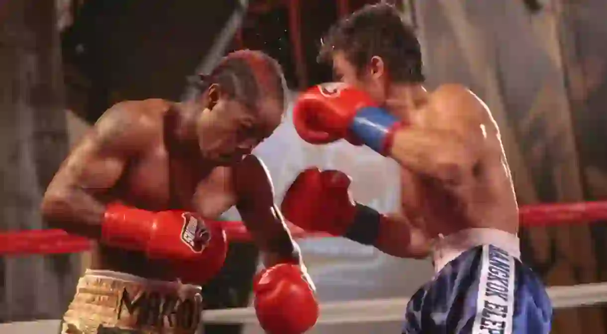 Two Muay Thai fighters in the ring