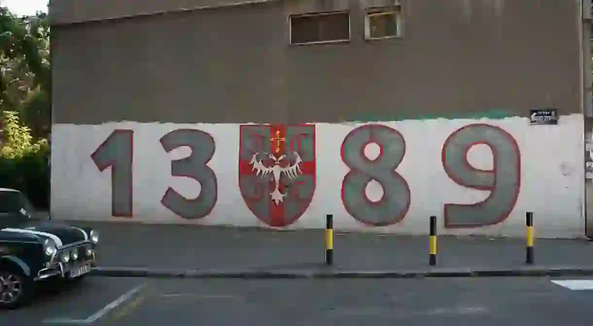 1389 graffiti is everywhere in Serbia