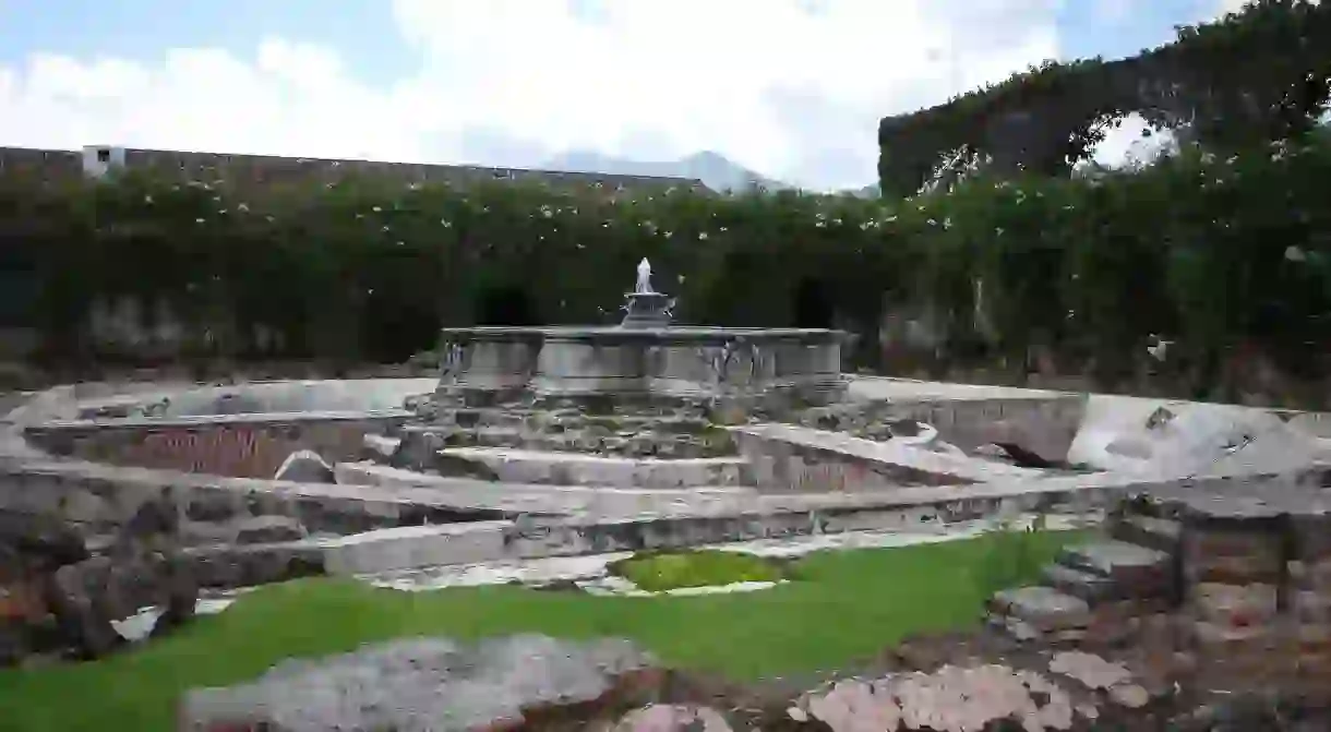 Ruins in the grounds of Hotel Santo Domingo, Antigua, Guatemala