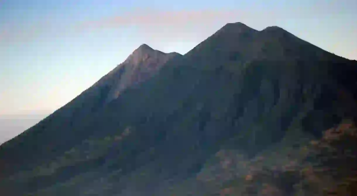 Acatenango volcano with Fuego volcano in the back, Guatemala