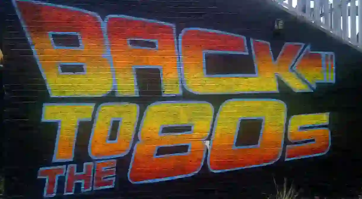 Back To The 80s artwork by street artists Graffiti Life in Brick Lane