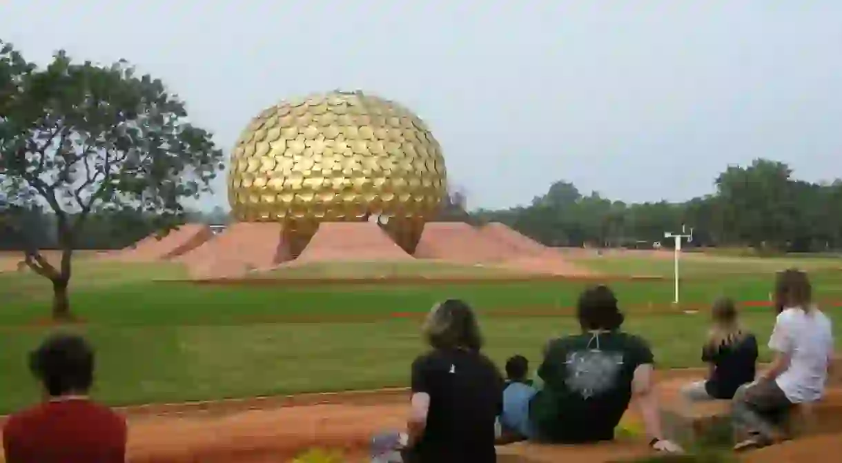 The Matrimandir is strategically located to act as the centre of the Auroville township