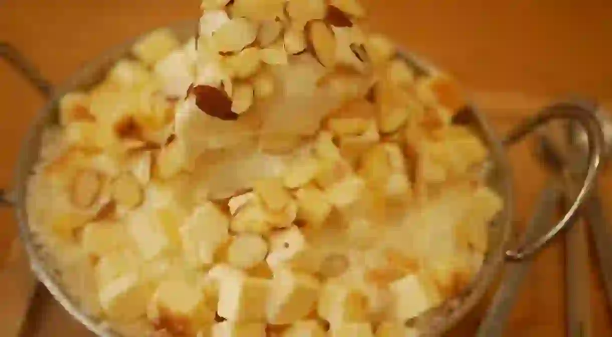 Bingsu, or shaved ice, is one of the most popular desserts in South Korea