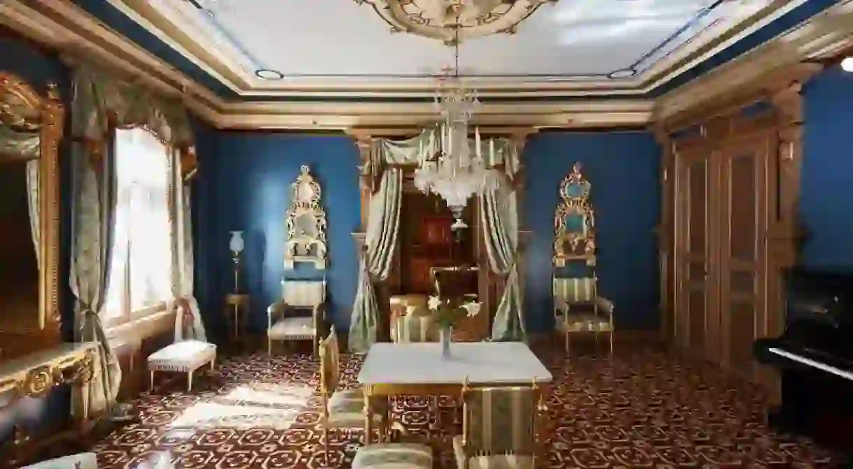 The blue parlour in Henrik Ibsens home