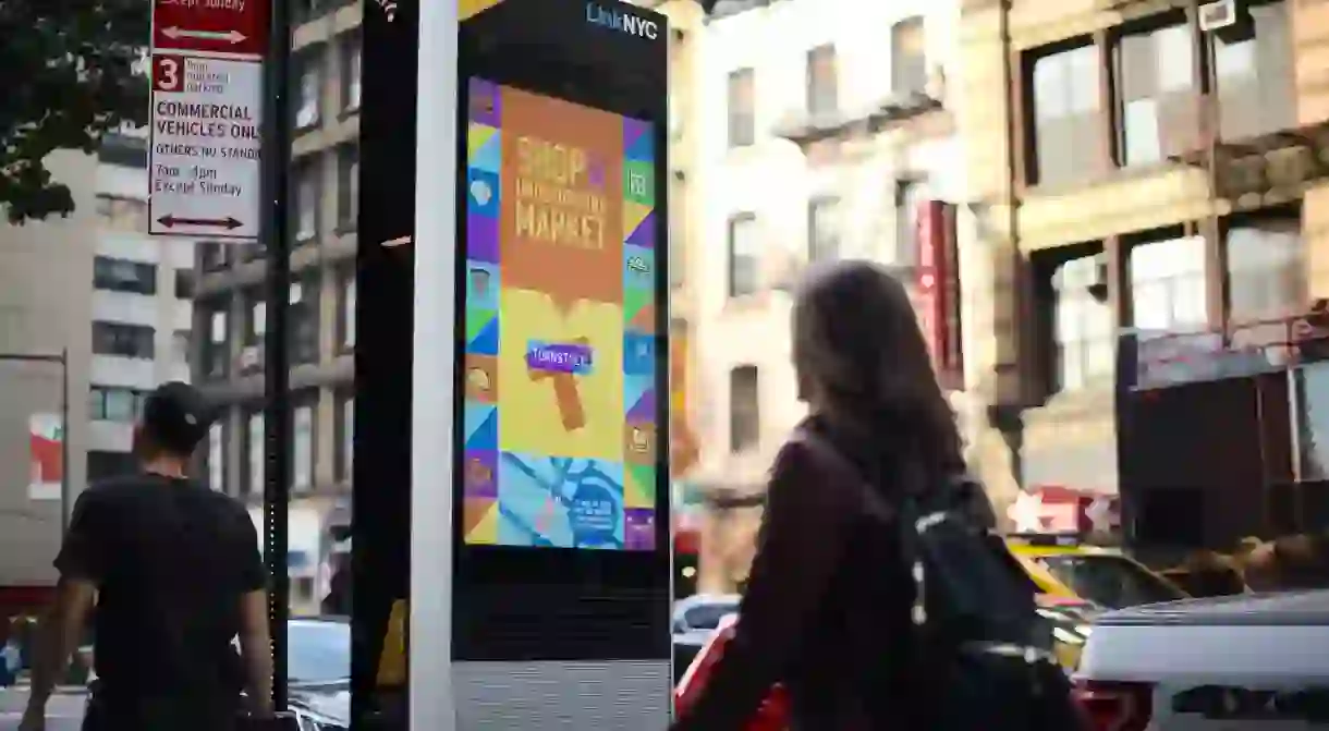 LinkNYC kiosks are funded by advertising