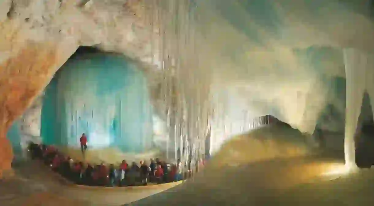 A tour inside the massive ice cave