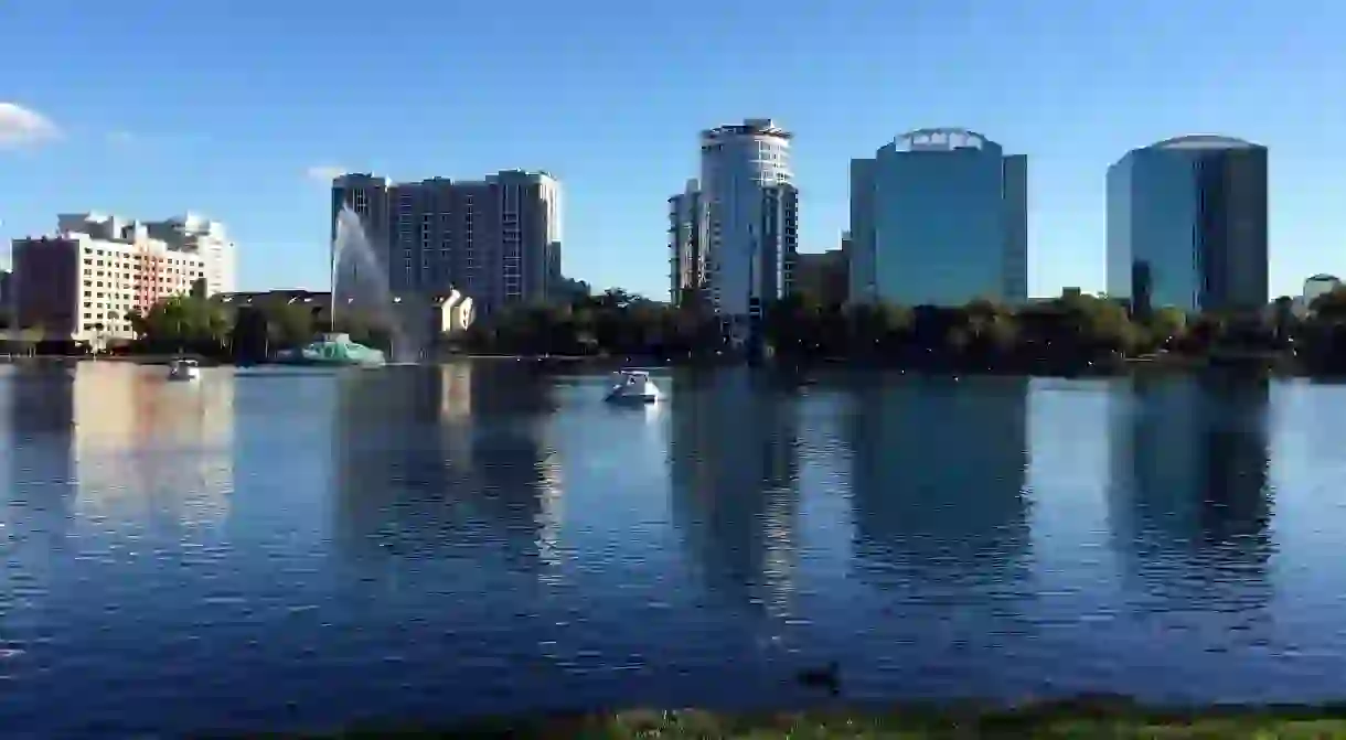 Lake Eola, downtown Orlando, Florida.