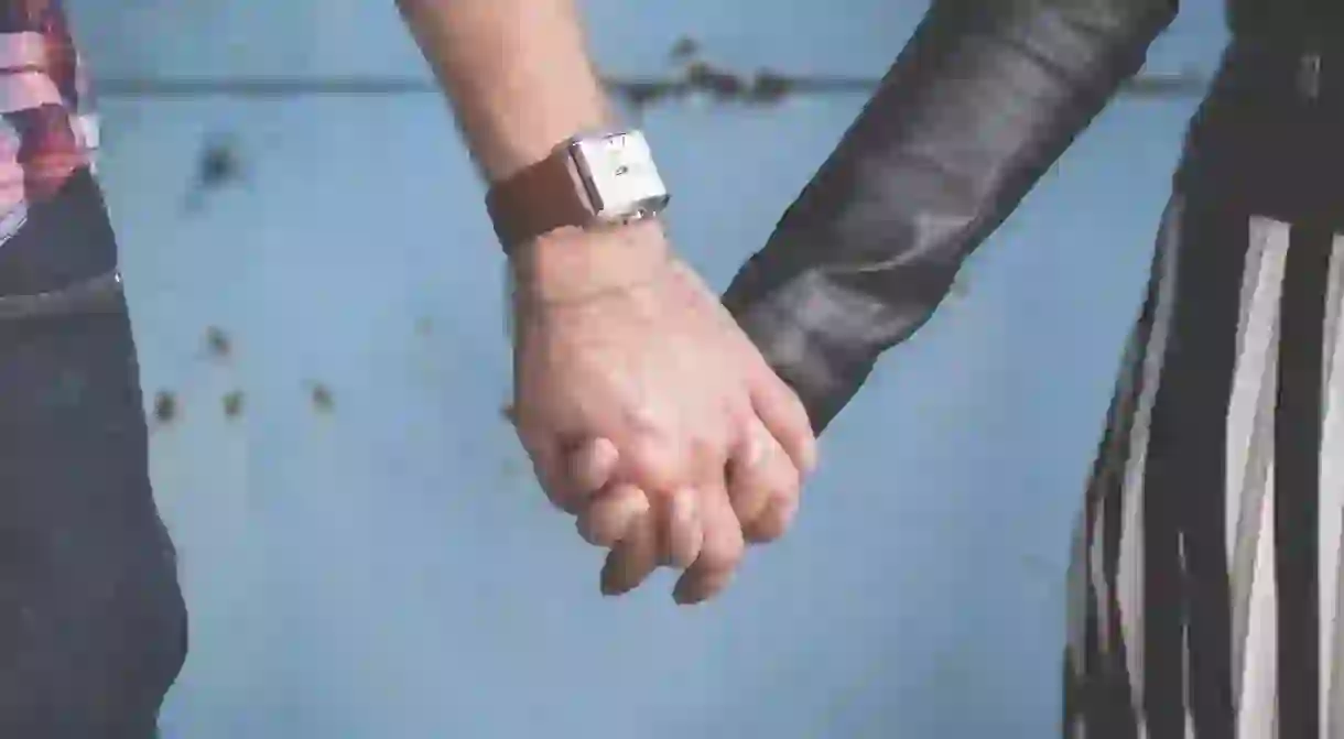 Holding hands