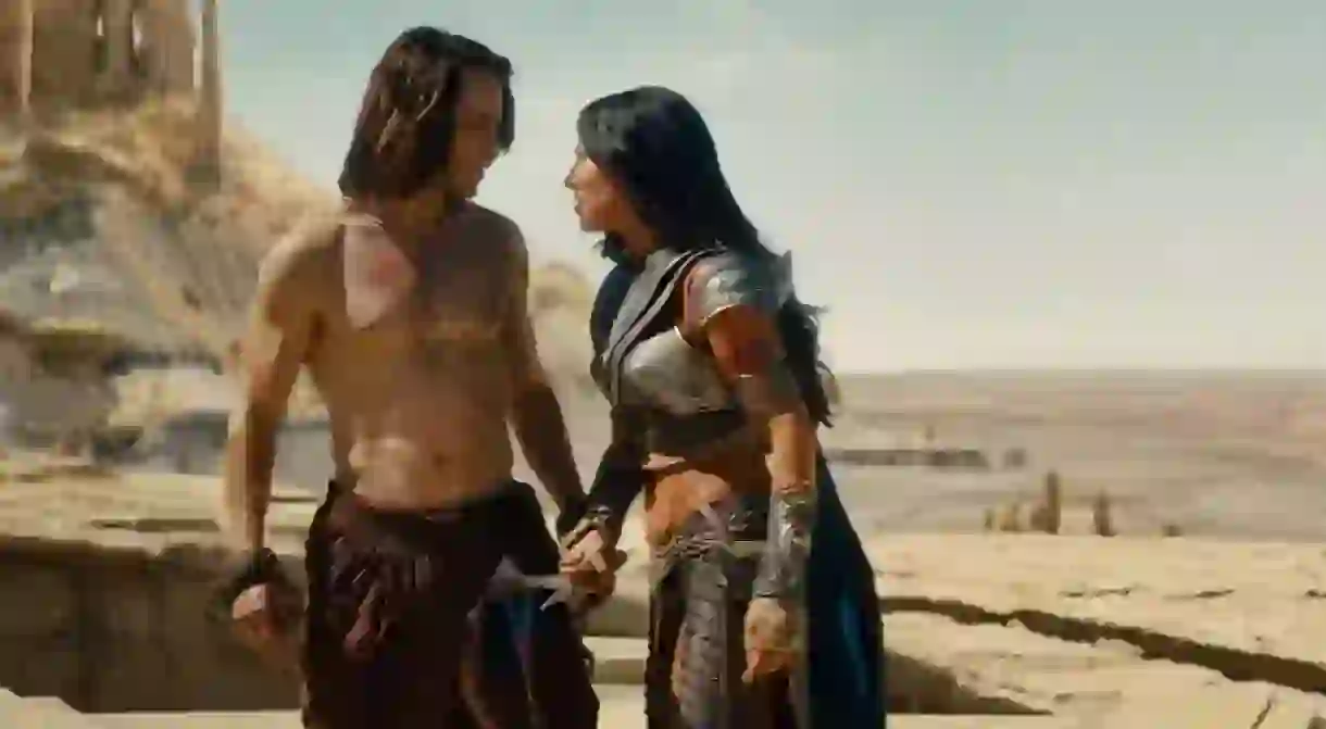 John Carter (Taylor Kitsch), Dejah Thoris (Lynn Collins)