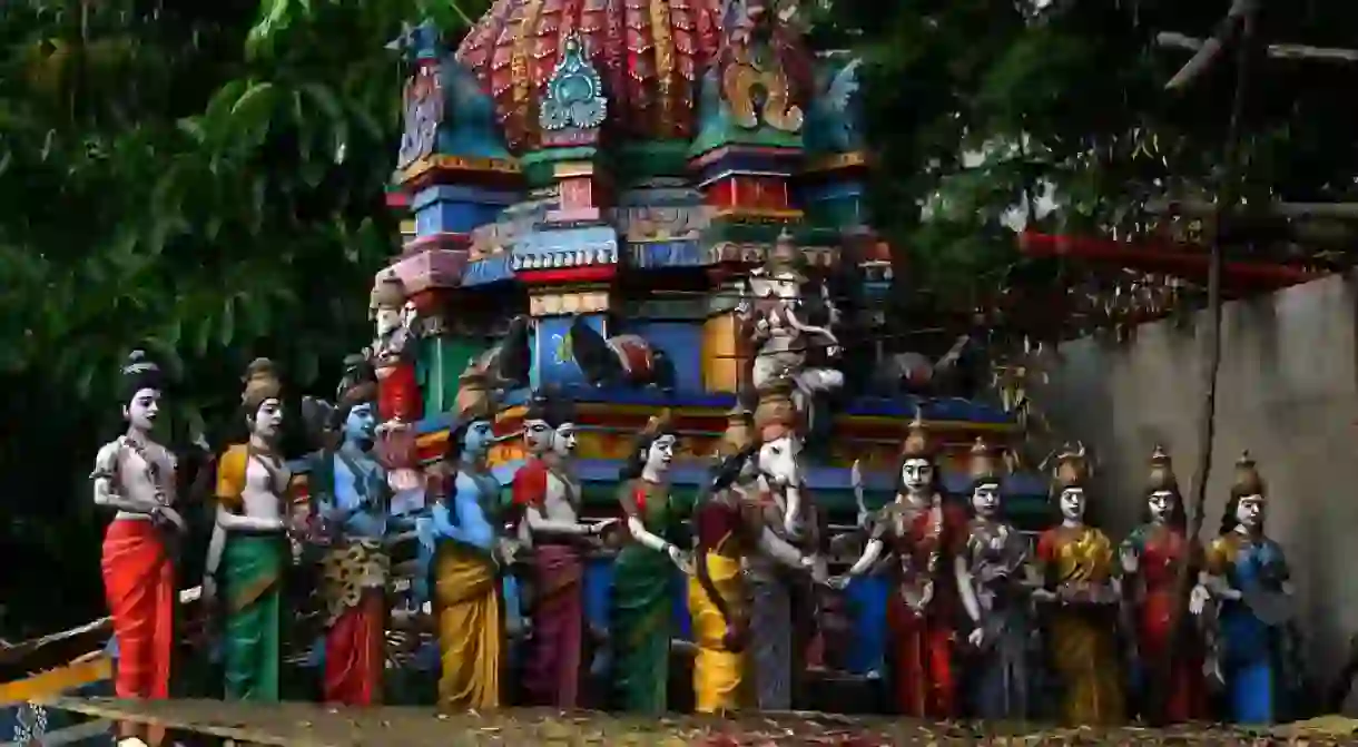 Gopuram of a temple in Bangalore