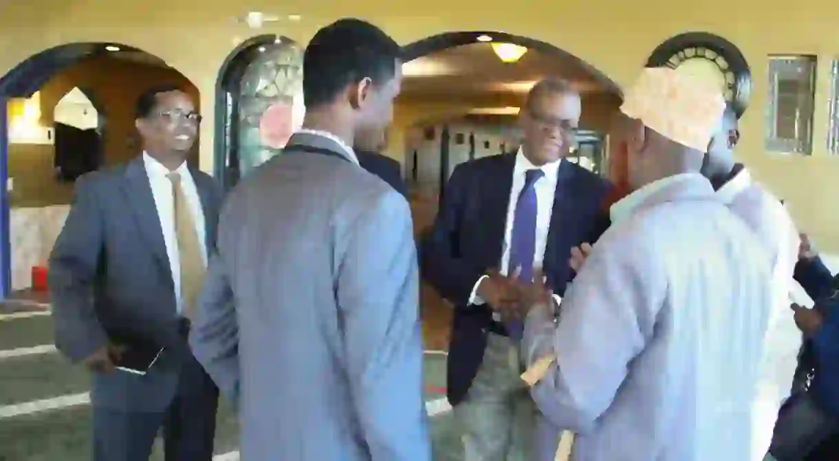 The AU Special Representative for Somalia talks with Somalis in Minnesota