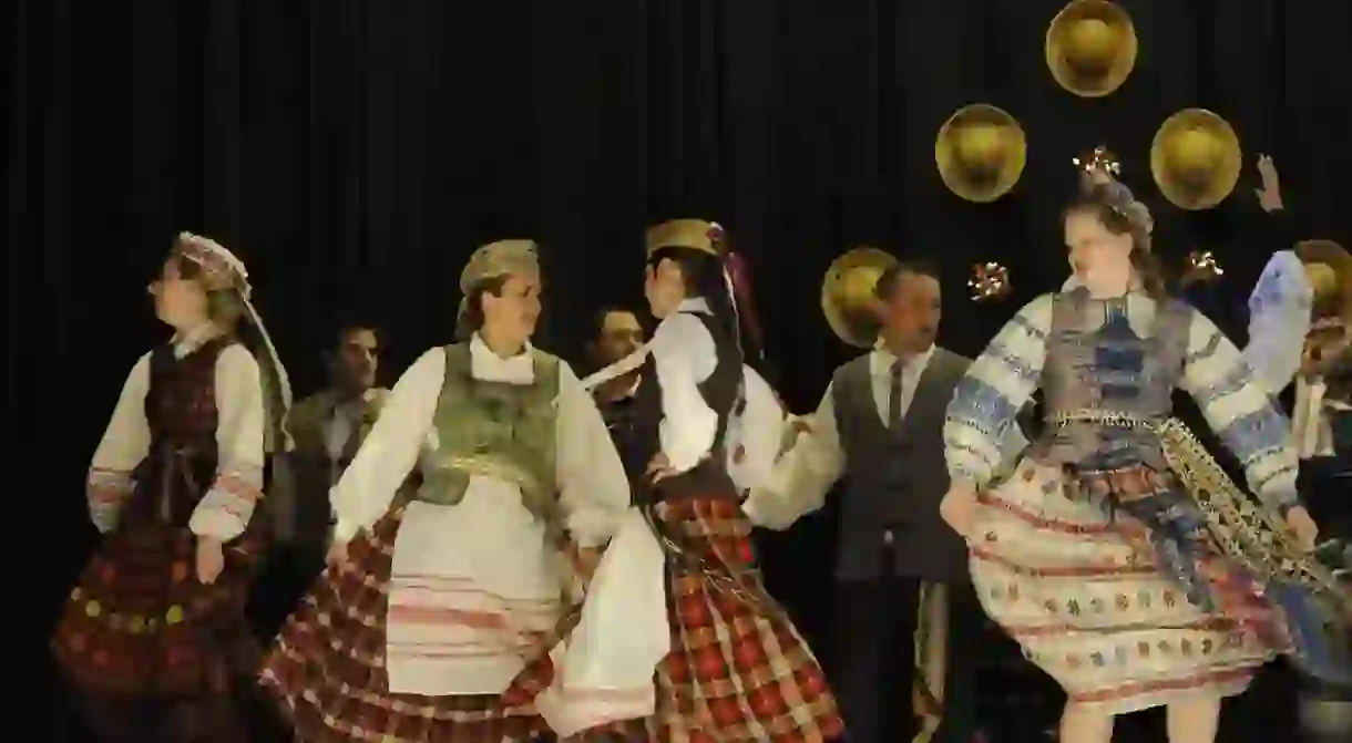 Malūnas dancers in performance