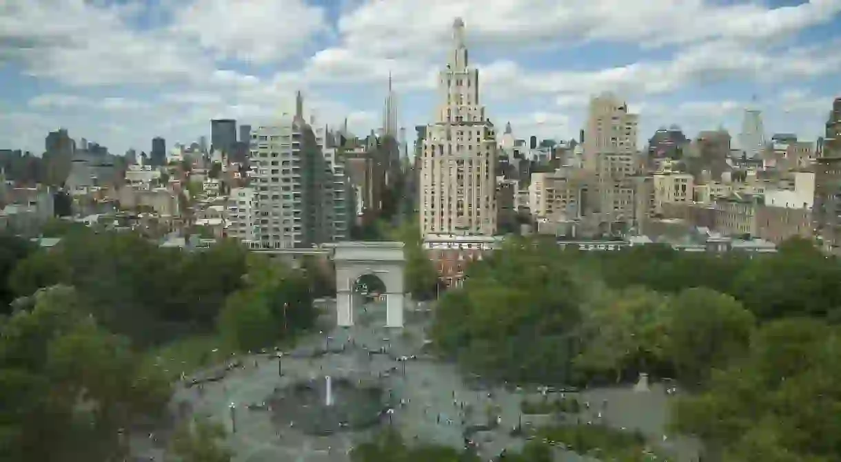 A view of Washington Square Park from NYUs Kimmel Center