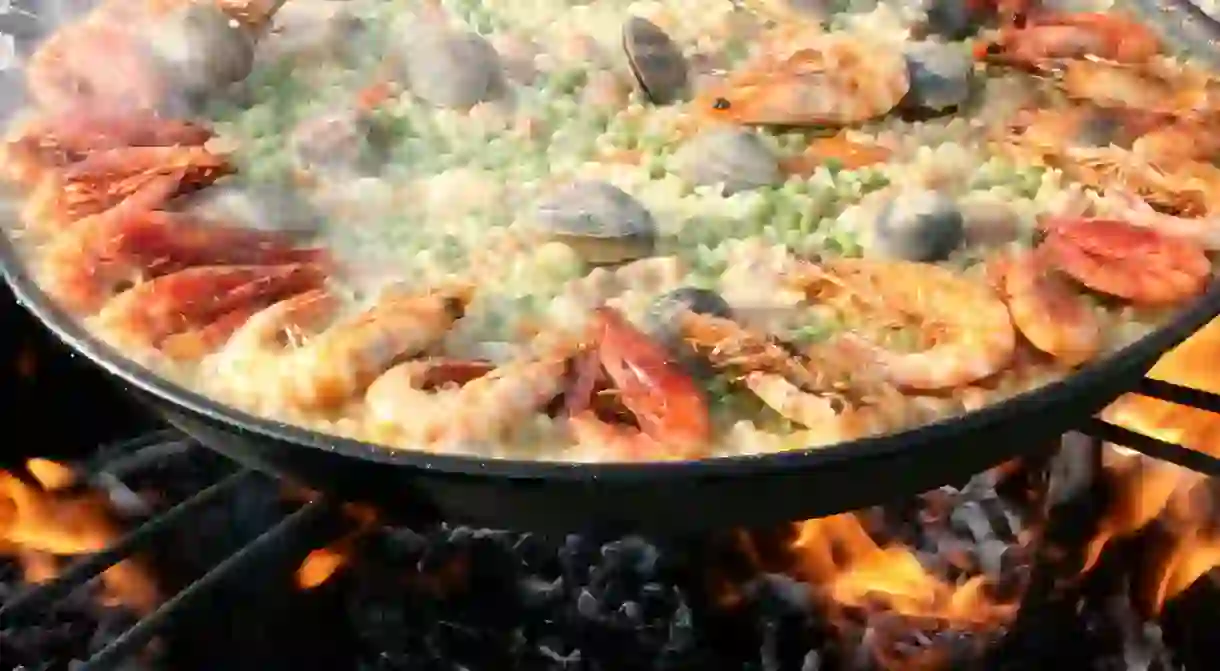 Traditional paella