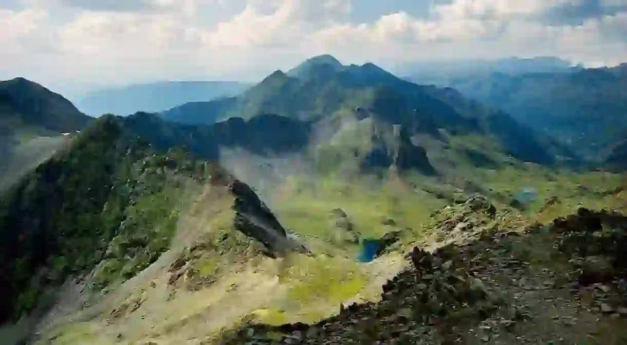 Looking out across the mountains over Andorra