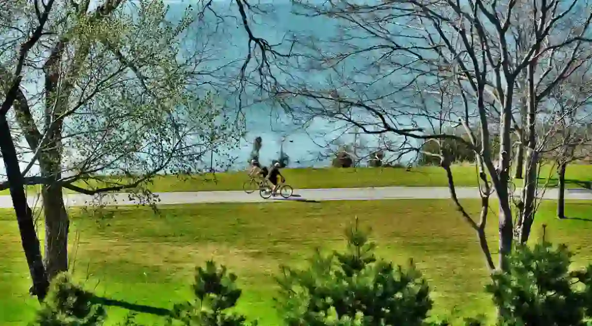 White Rock Lake has a bike trail that offers spectacular views of the lake