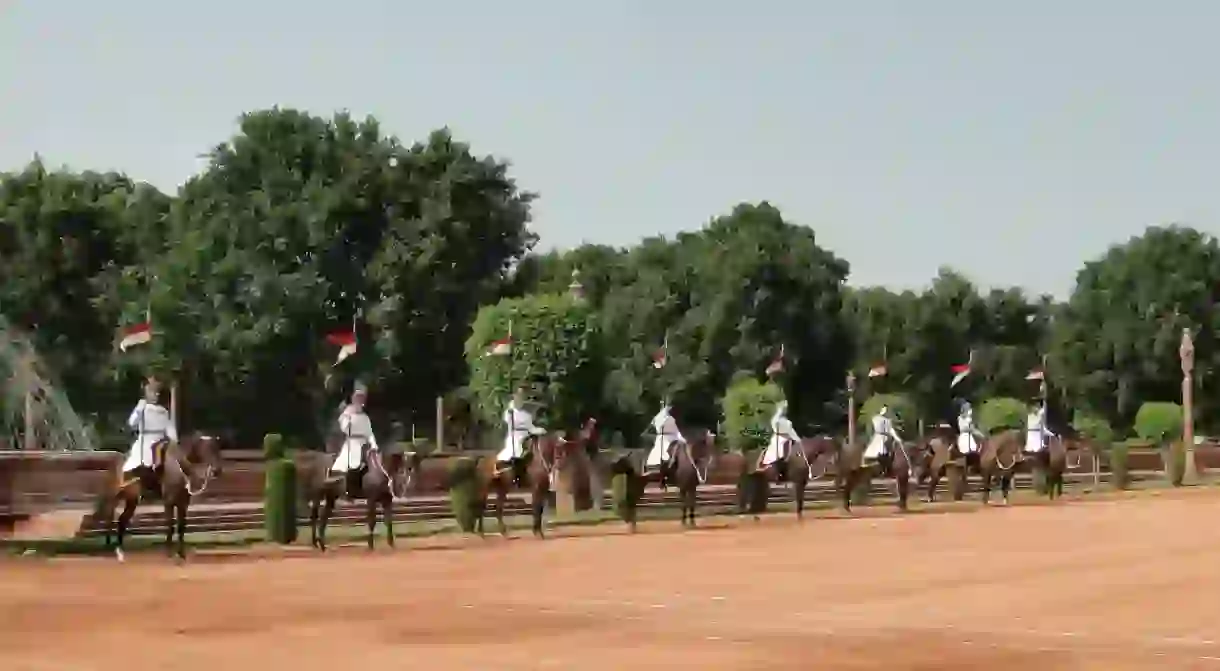 Change of Guards at the Presidents official residence, Rashtrapati Bhavan, New Delhi