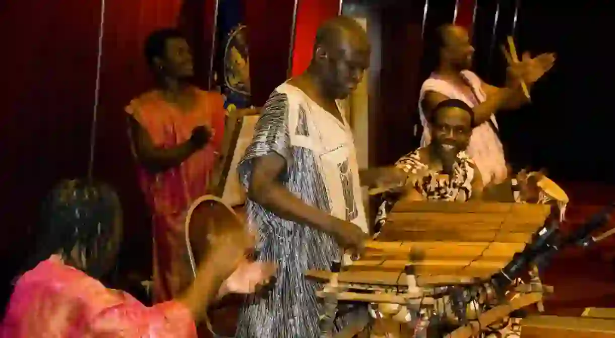 Ghanas Okropong in a tour playing traditional rhythms