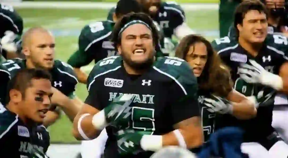 University of Hawaii Warriors performing the haka