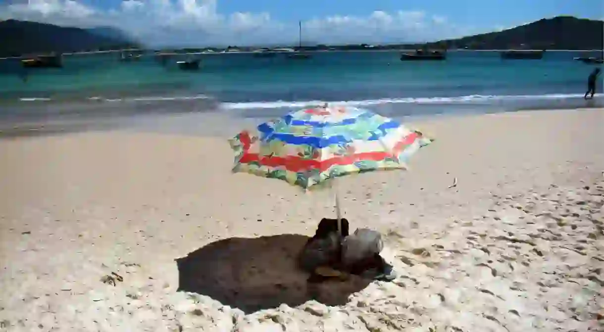 Chilling on the beach in Brazil