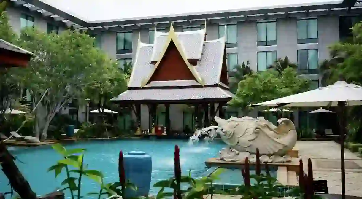 Staying at a Bangkok hotel with a pool makes up for the lack of beaches