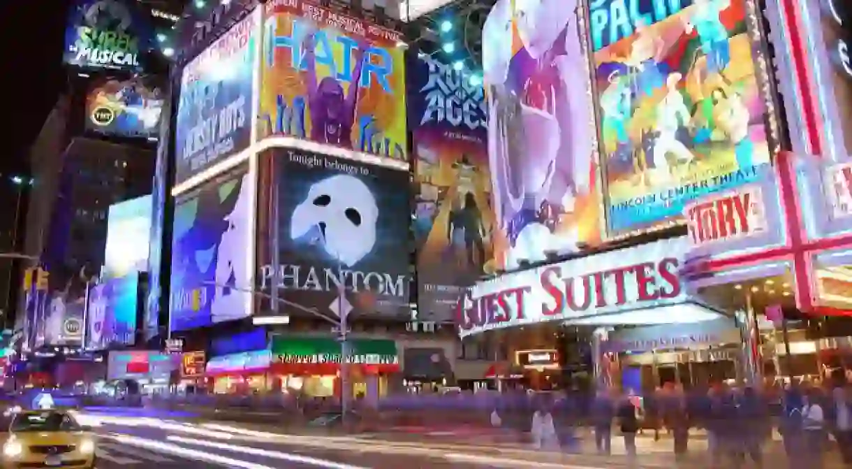 Times Square is always a bustling centre of activity