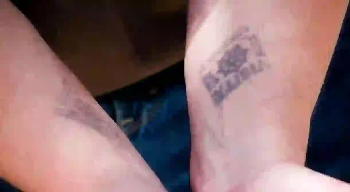 Visitor stamps from a prison in Nogales, Mexico