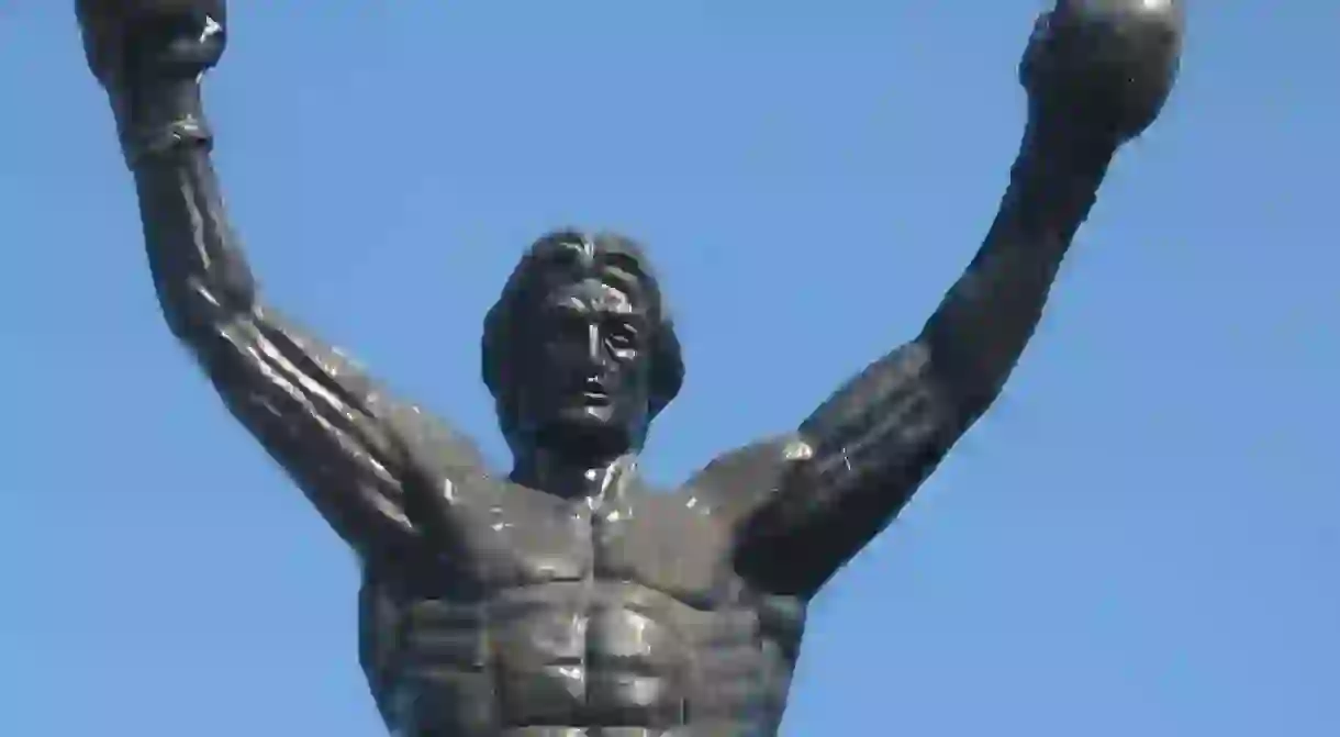 The statue of Rocky Balboa in Žitište