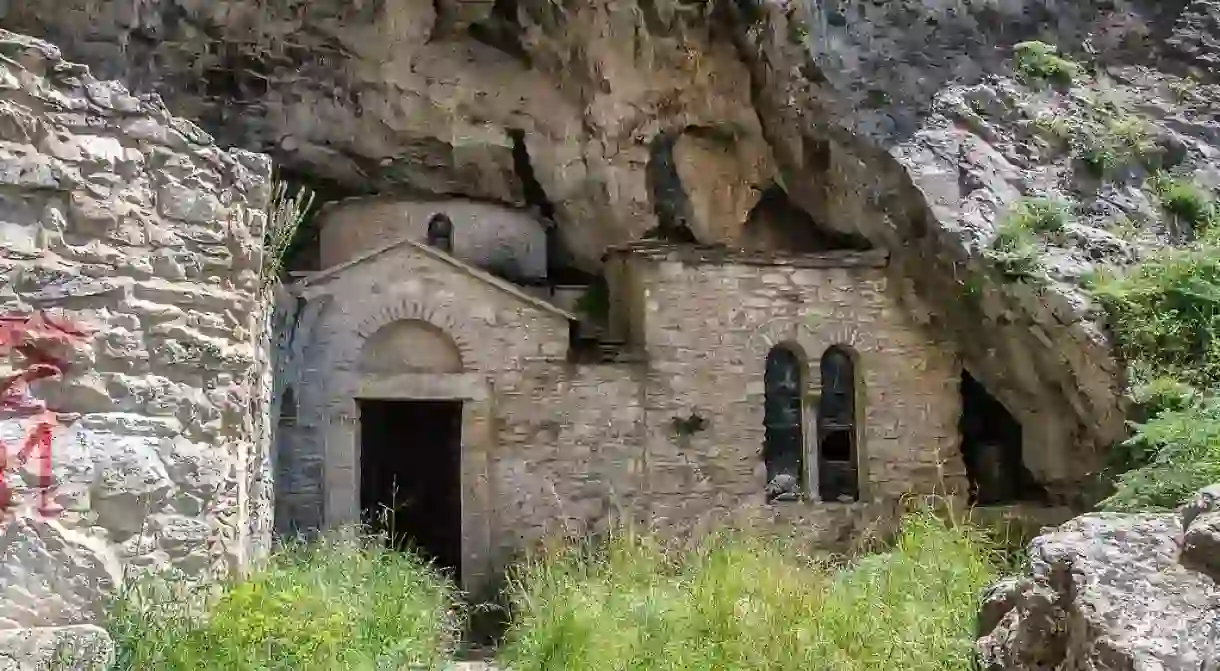 Byzantine church at Davelis Cave