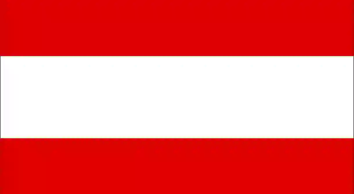 The most common version of the Austrian flag