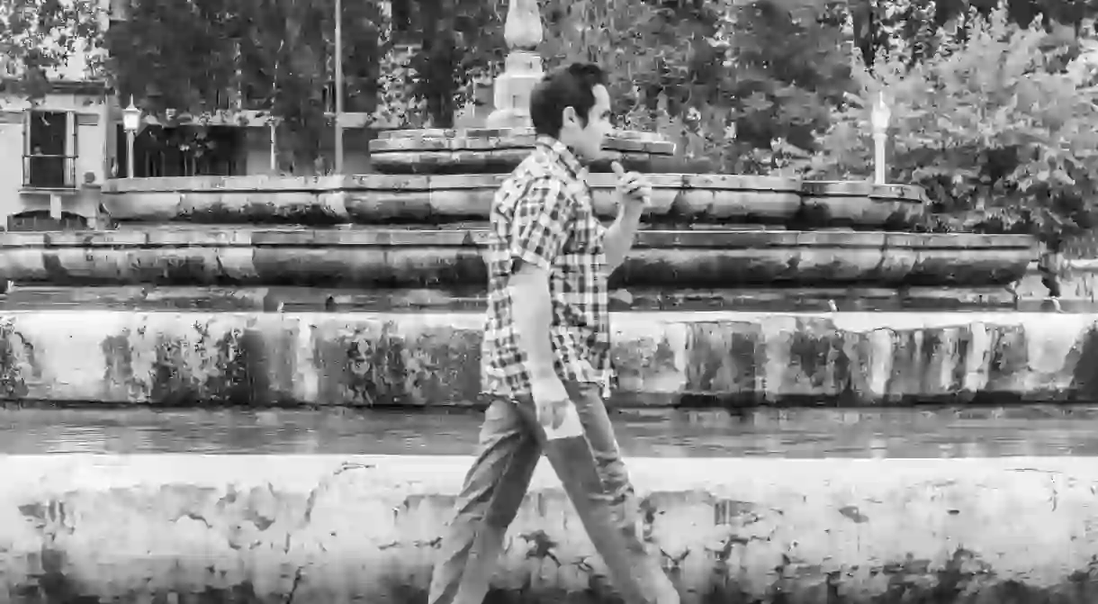 A man enjoying a stroll in Cordoba, Argentina