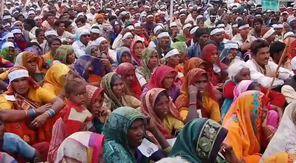 A farmer’s rally in the Indian city of Bhopal