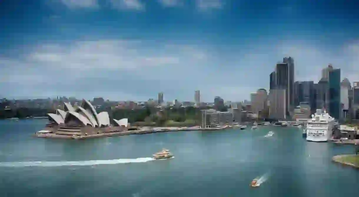 The iconic Sydney Harbour Bridge provides a stunning backdrop