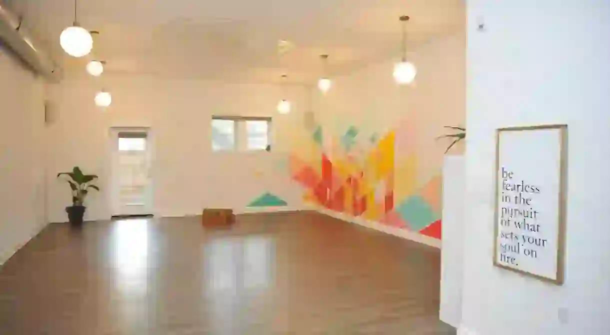 A yoga room at Asana Soul Practice