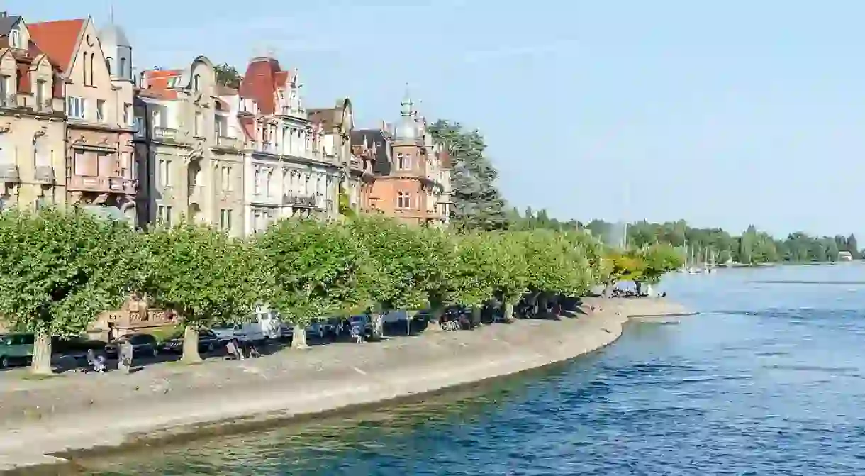 View of Konstanz waterfront promenade