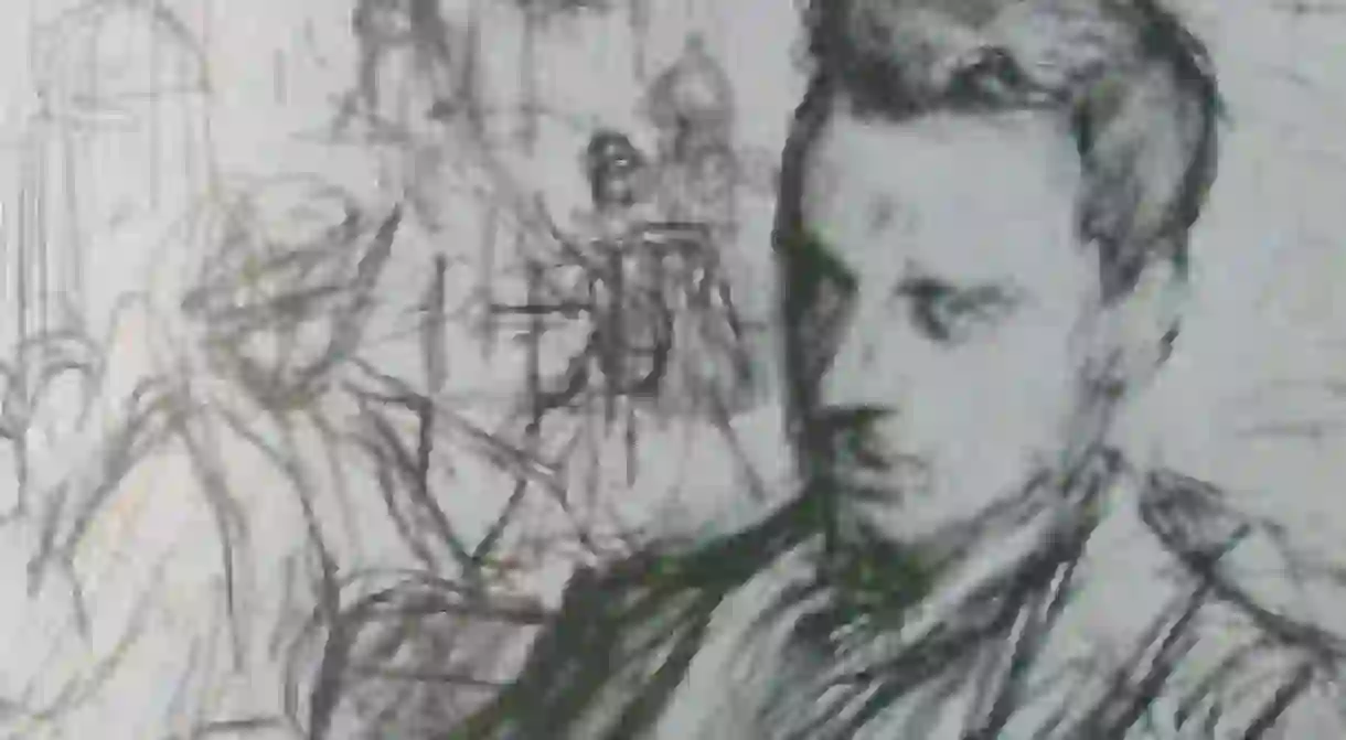 An early sketch of Leonid Pasternaks portrait of Rilke in Moscow